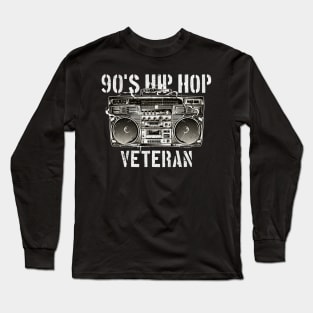 Vintage 90s Hip Hop Veteran Long Sleeve T-Shirt